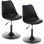 Voir la diapositive 1 : TOILINUX Lot de 2 Chaises ajustables en hauteur en polypropylène avec coussin