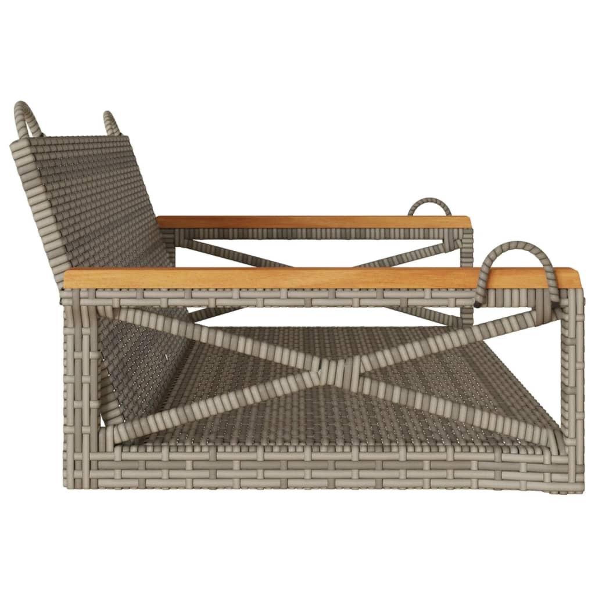 Voir la diapositive 5 : VIDAXL Balancelle gris 109x62x40 cm resine tressee