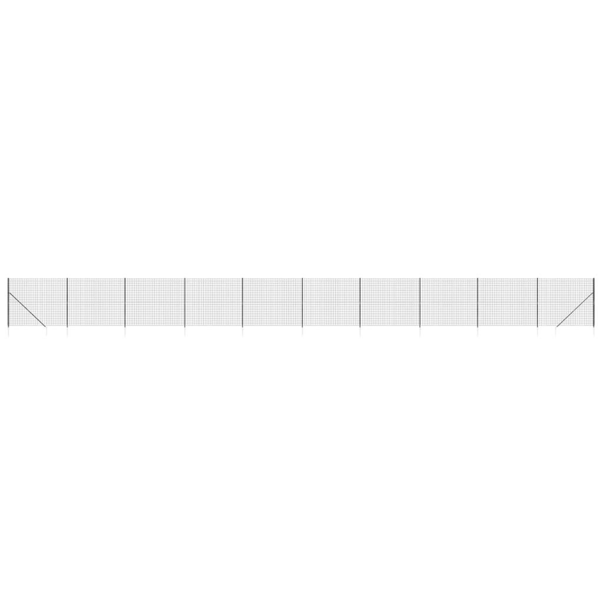 Voir la diapositive 2 : VIDAXL Cloture en treillis metallique et ancrage anthracite 1,4x25 m