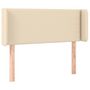 Voir la diapositive 2 : VIDAXL Tete de lit avec oreilles Creme 93x16x78/88 cm Tissu