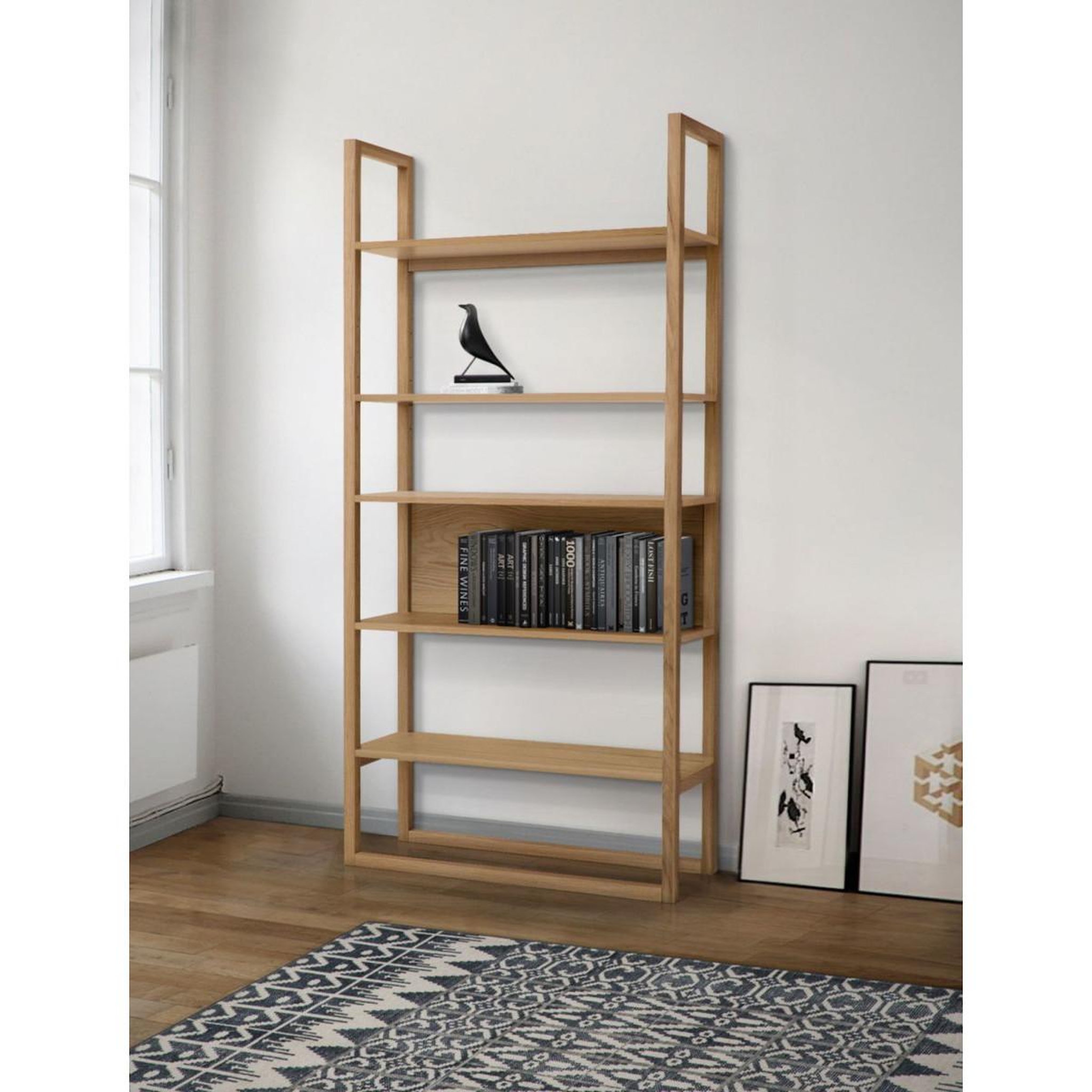 Voir la diapositive 3 : Paris Prix Bibliothèque Design 5 Niveaux  NewEst  185cm Chêne