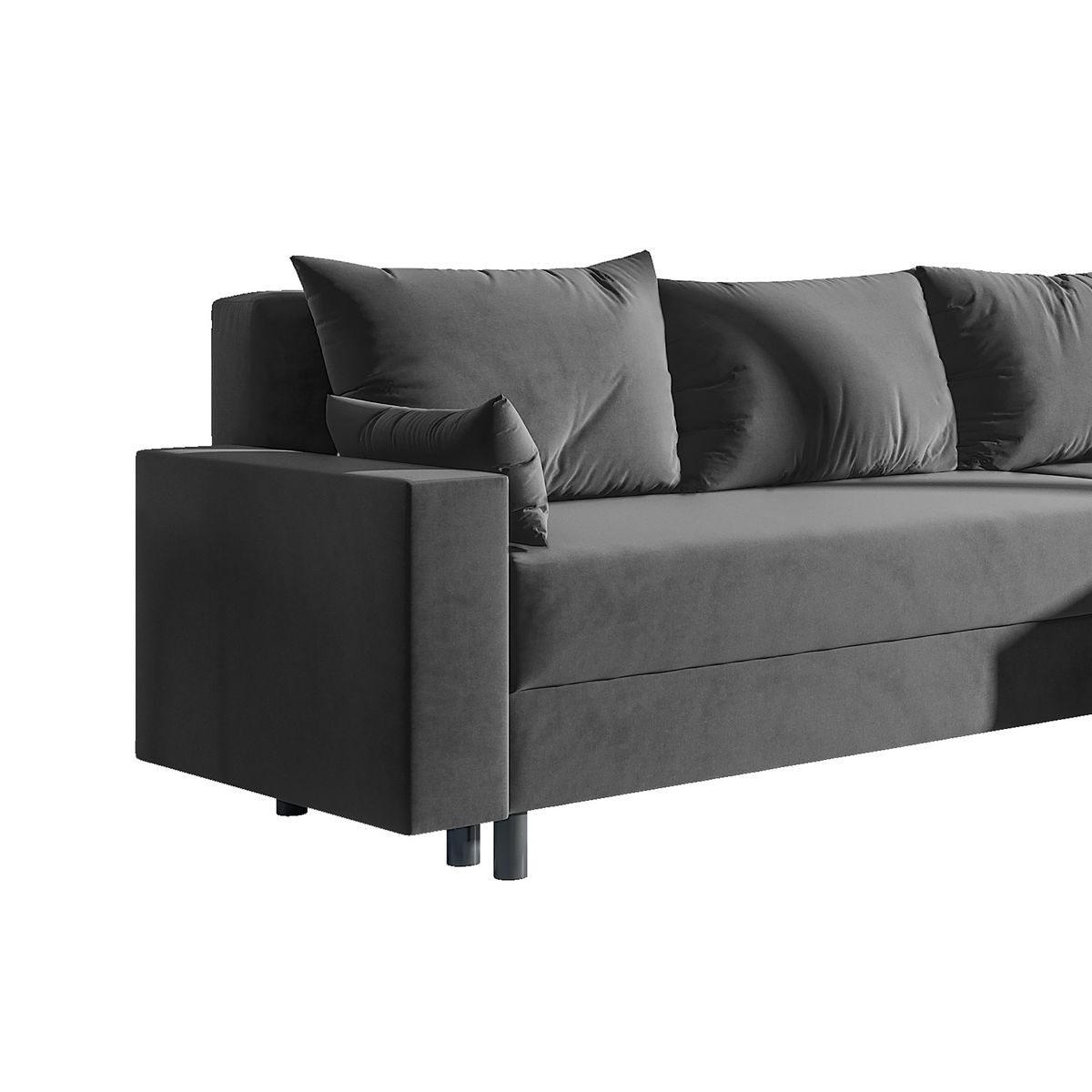 Canapé d'angle convertible  et réversible avec coffre 3 places PAOLA 