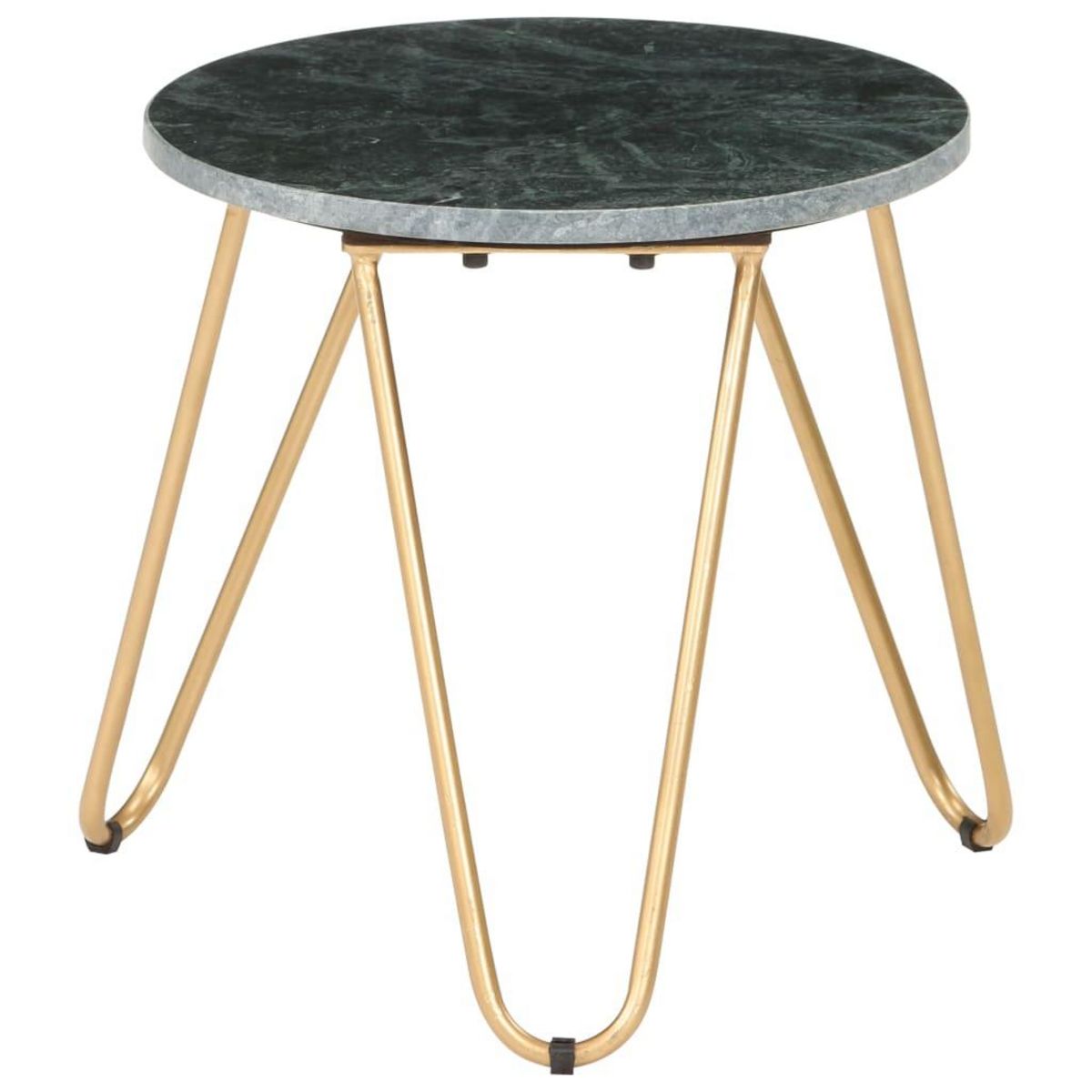 VIDAXL Table basse Vert 40x40x40 cm Pierre veritable et texture marbre