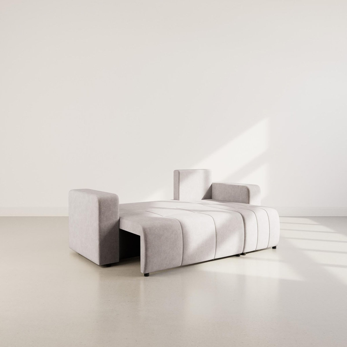 BEST MOBILIER Nicole - canapé d'angle réversible 4 places convertible avec coffre en tissu