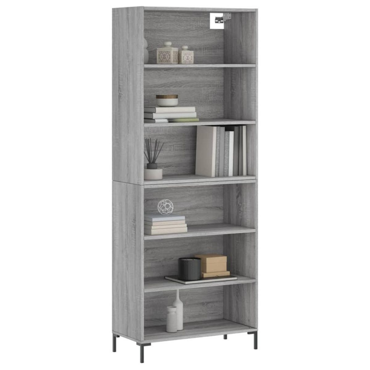 VIDAXL Buffet sonoma gris 69,5x32,5x180 cm bois d'ingenierie