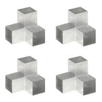 VIDAXL Connecteurs de poteau 4pcs Forme en Y Metal galvanise 101x101mm