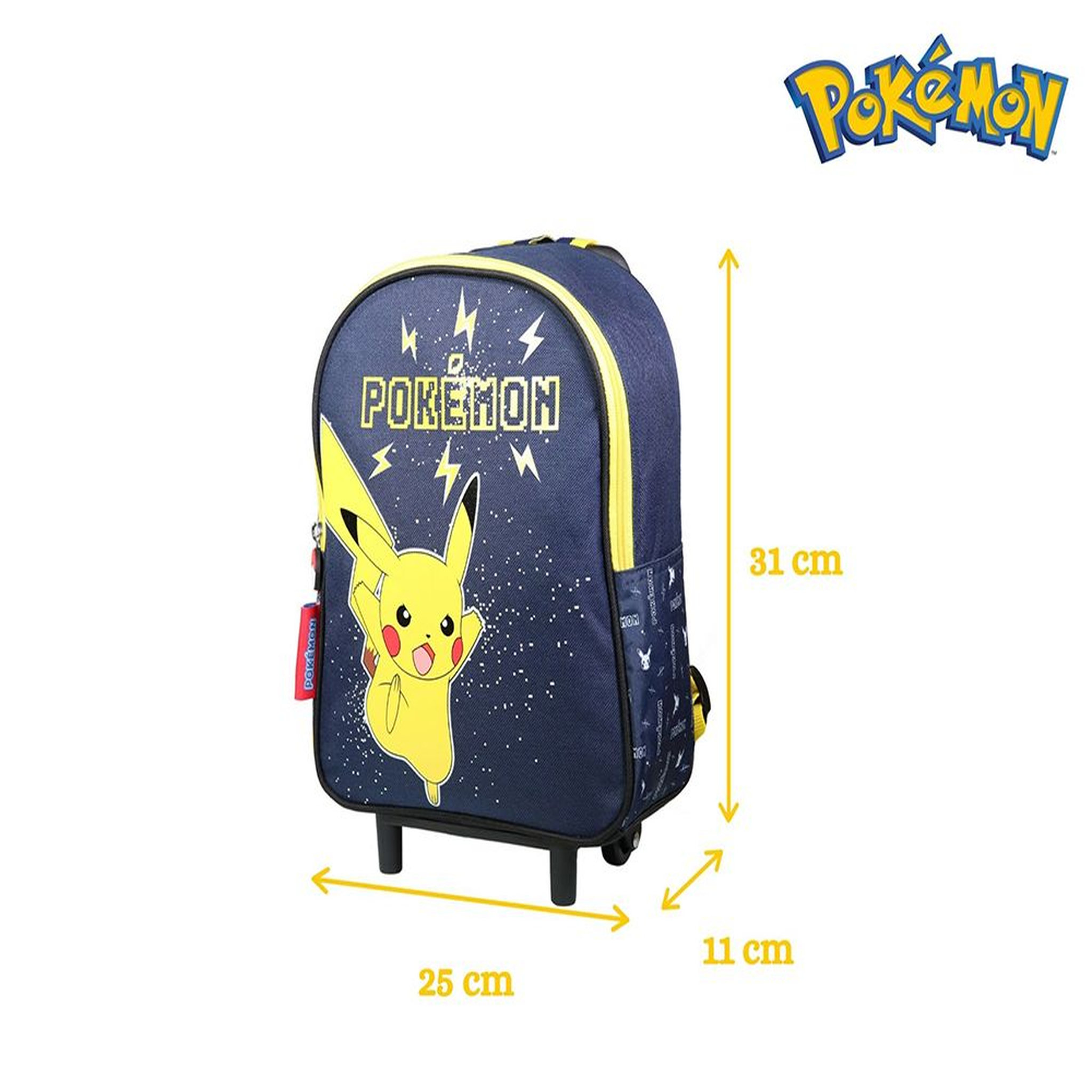 Voir la diapositive 6 : Bagtrotter BAGTROTTER Sac à dos à roulettes 31 cm Pokemon Bleu
