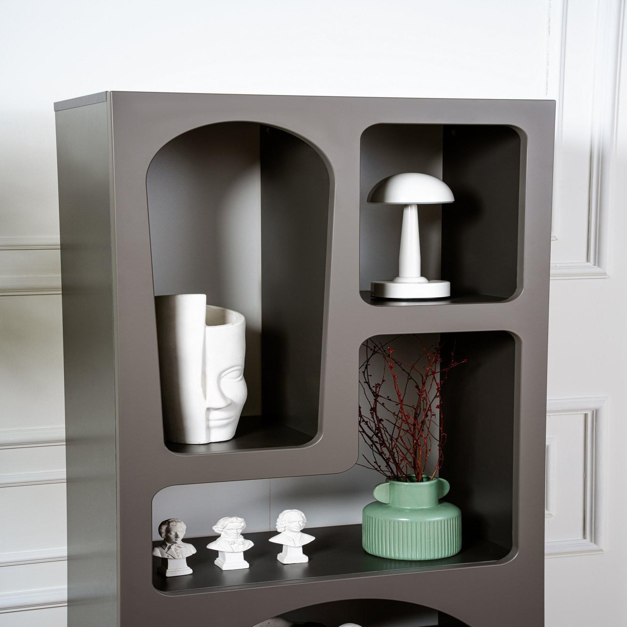 Voir la diapositive 4 : Habitat et Jardin Bibliothèque en bois  venüs  - 60 x 32 x 150 cm - anthracite