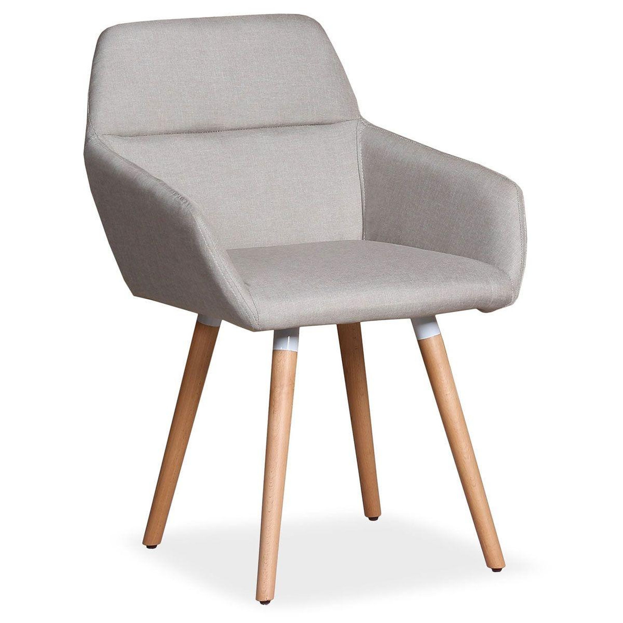 Voir la diapositive 2 : Paris Prix Lot de 2 fauteuils scandinaves  dorcy  82cm beige