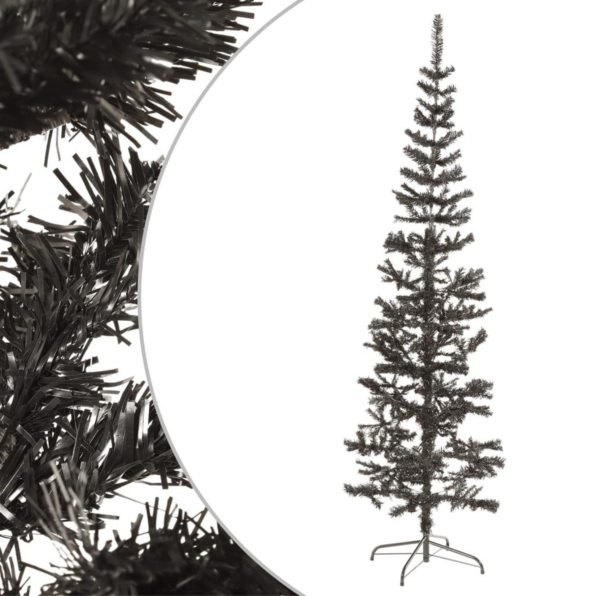VIDAXL Sapin de Noël etroit Noir 210 cm