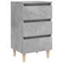 Voir la diapositive 5 : VIDAXL Tables de chevet avec pieds en bois 2 pcs gris beton 40x35x69cm