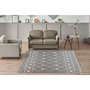 Voir la diapositive 5 : Paris Prix Tapis Tissé Géométrique  Rhombus  Gris & Beige