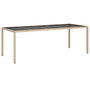 Voir la diapositive 2 : VIDAXL Table de jardin Beige 250x100x75 cm Verre trempe et poly rotin