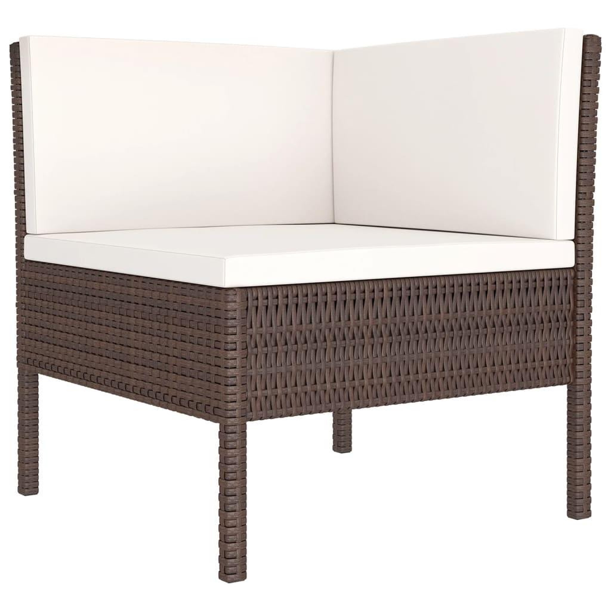 Voir la diapositive 5 : VIDAXL Salon de jardin 12 pcs avec coussins Resine tressee Marron