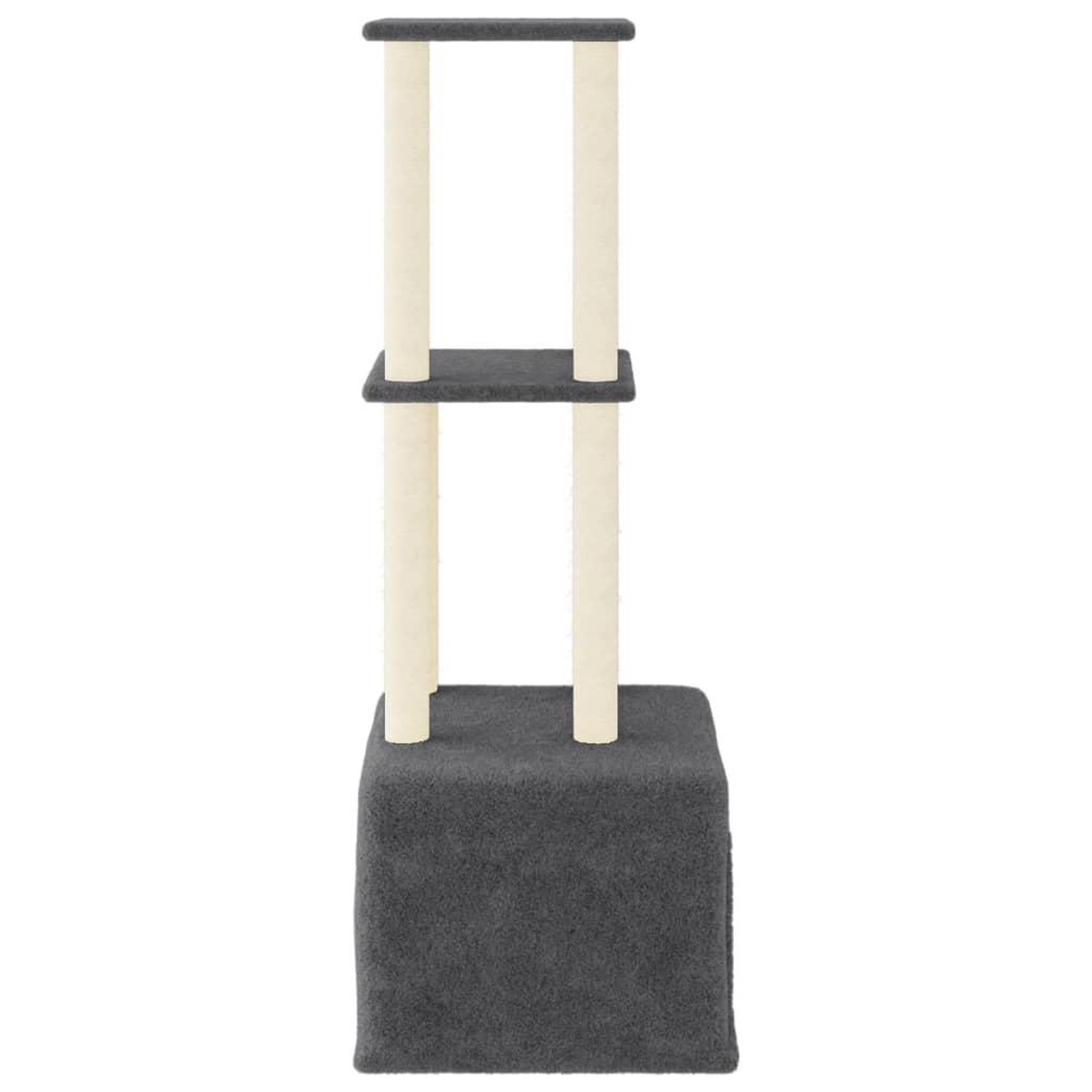 Voir la diapositive 4 : VIDAXL Arbre a chat avec griffoirs en sisal Gris fonce 133,5 cm