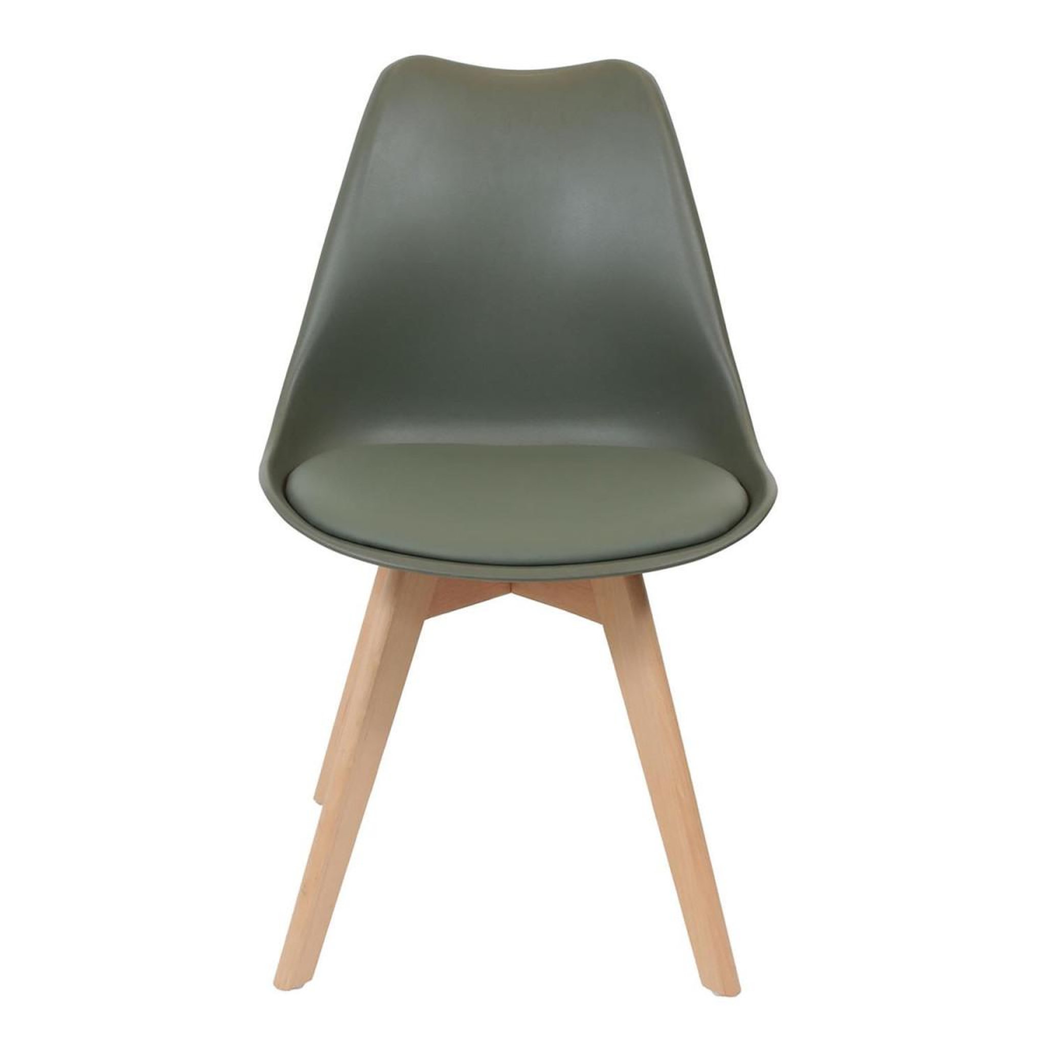 Voir la diapositive 3 : The Home Deco Factory Lot de 4 chaises scandinave  skansen  81cm kaki