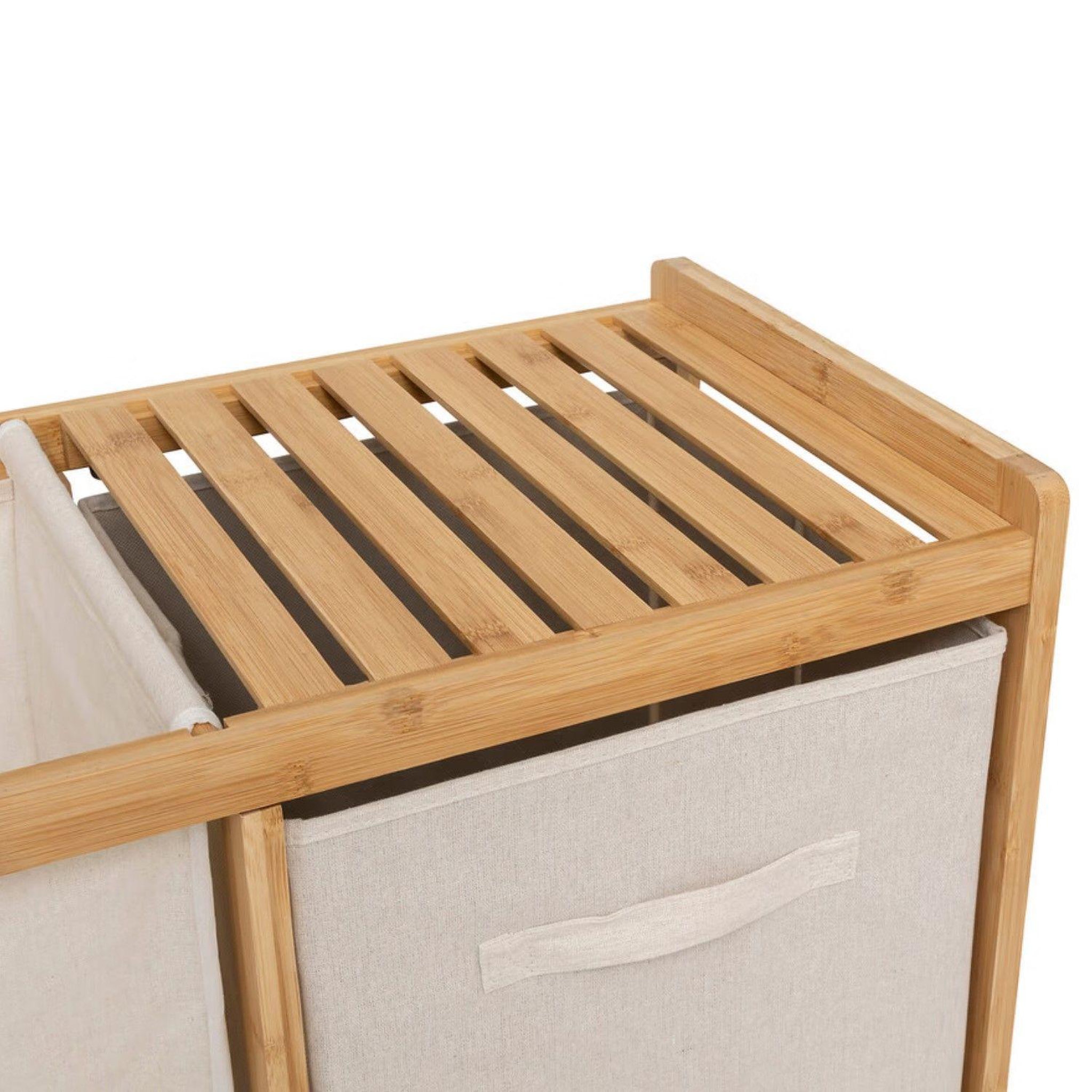 Voir la diapositive 5 : FIVE Étagère avec 1 panier à linge et 2 paniers de rangement TIDY BOX - Beige
