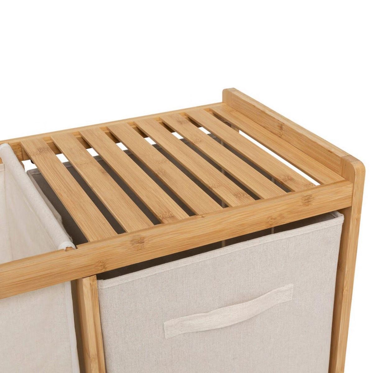 FIVE Étagère avec 1 panier à linge et 2 paniers de rangement TIDY BOX - Beige