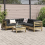 Voir la diapositive 3 : VIDAXL Salon de jardin 6 pcs avec coussins bois de pin impregne