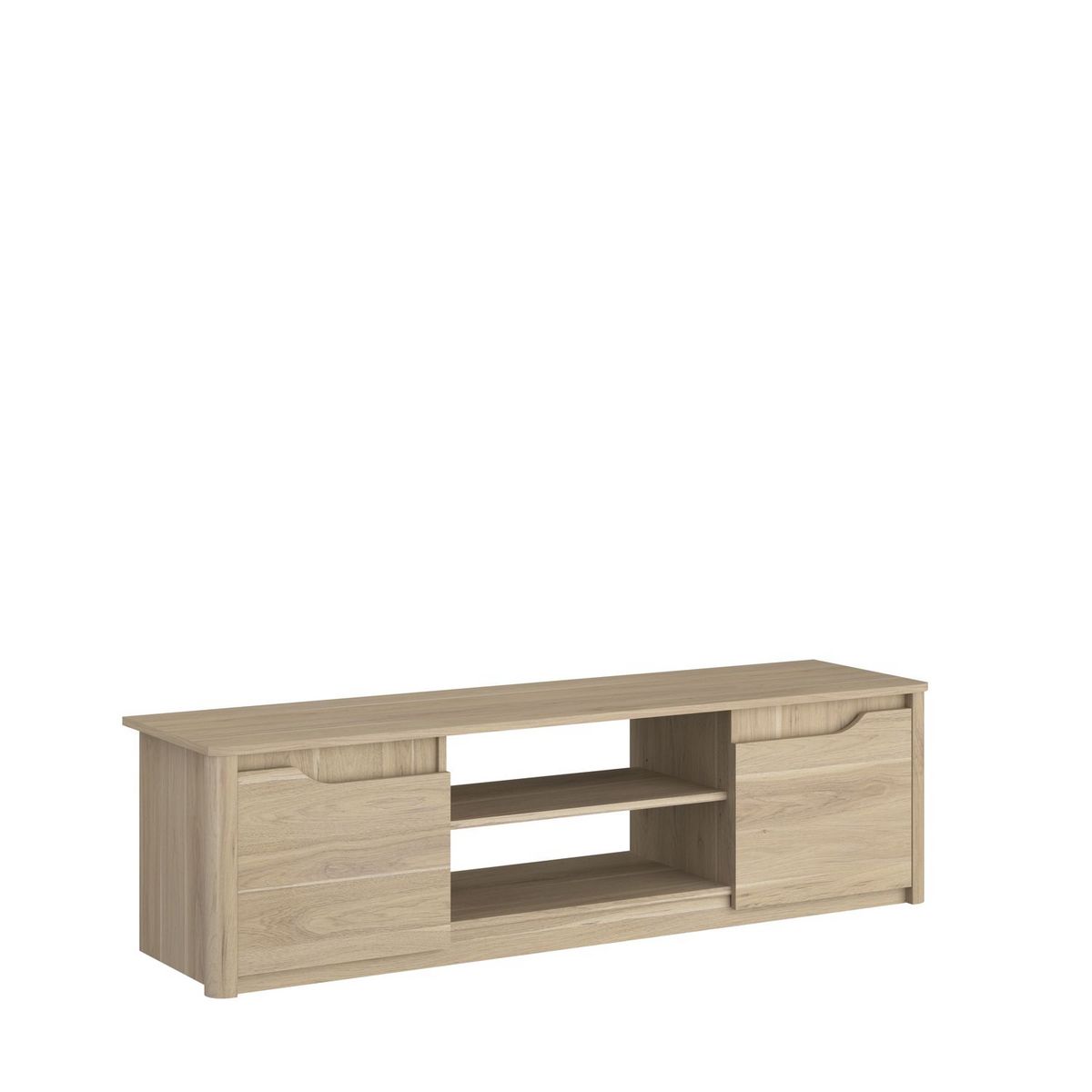 Meuble TV 2 portes 2 niches L150 cm MARGOT