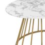 Voir la diapositive 3 : ATMOSPHERA Table basse effet marbre RAYO - Blanc