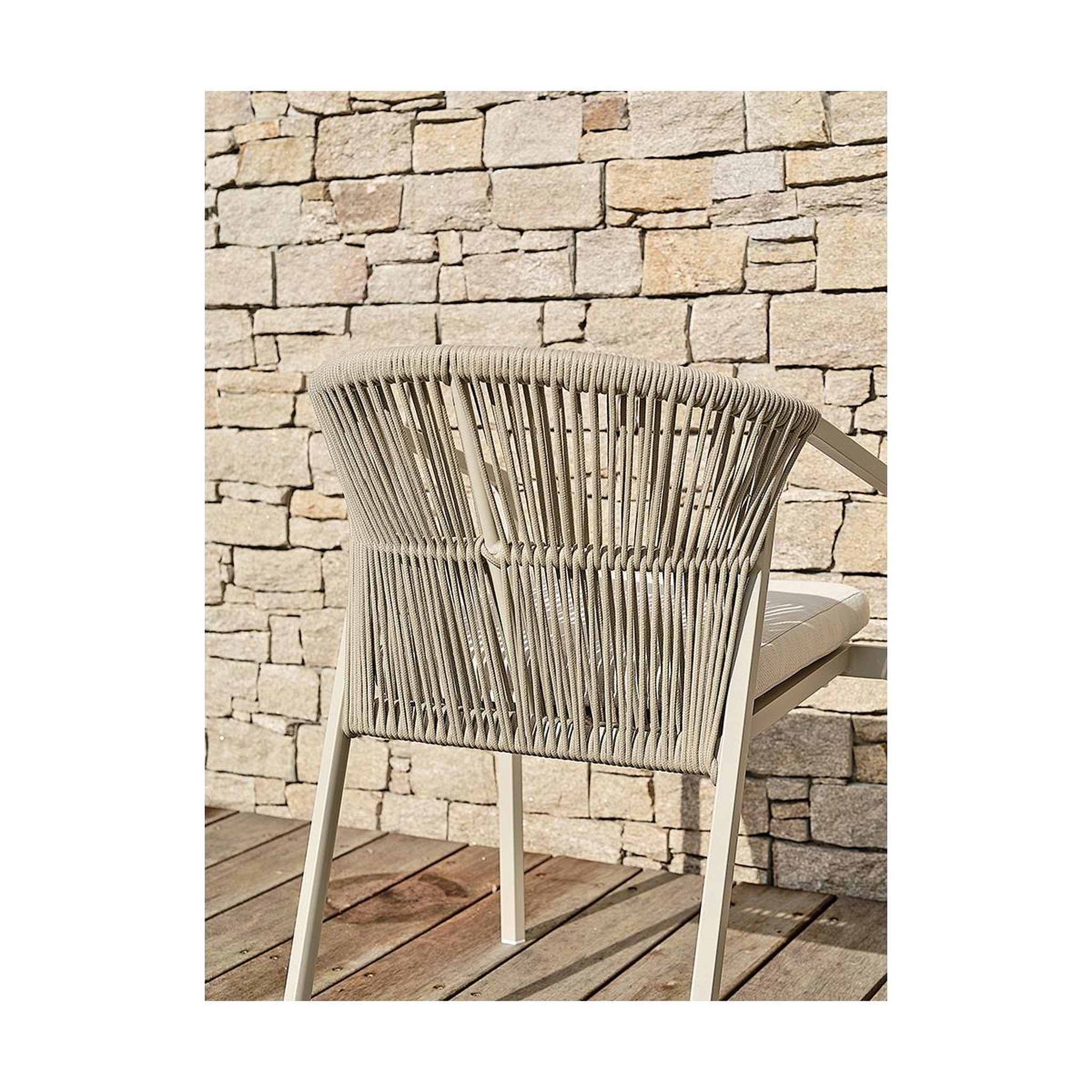 Voir la diapositive 4 : Paris Prix Lot de 2 fauteuils de jardin empilables  gambi  79cm grège