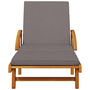 Voir la diapositive 3 : VIDAXL Chaises longues lot de 2 avec coussins 200x68x83 cm bois acacia