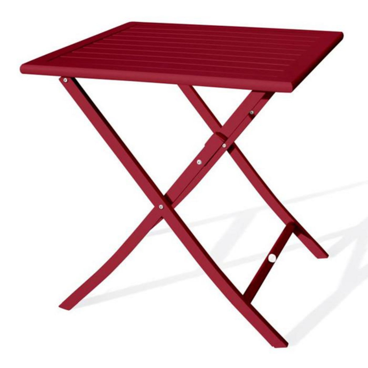 Paris Prix Table de Jardin Pliante  Marius  70cm Rouge Carmin