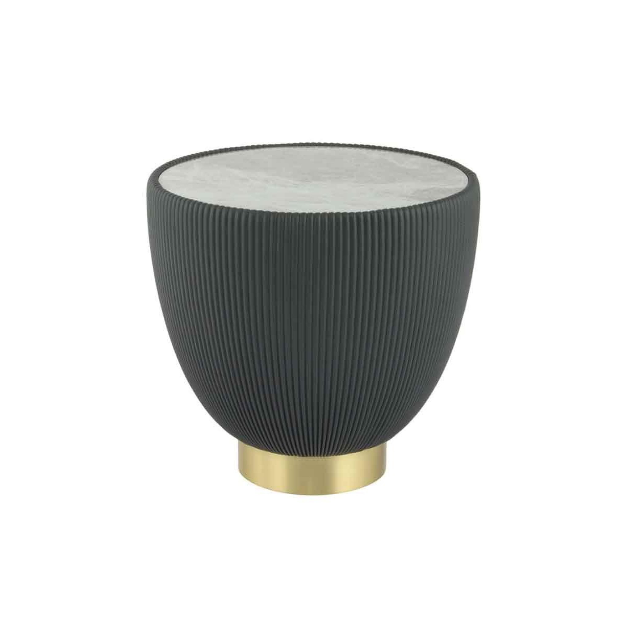 Voir la diapositive 2 : Paris Prix Table d'appoint design  jokai  47cm gris & or