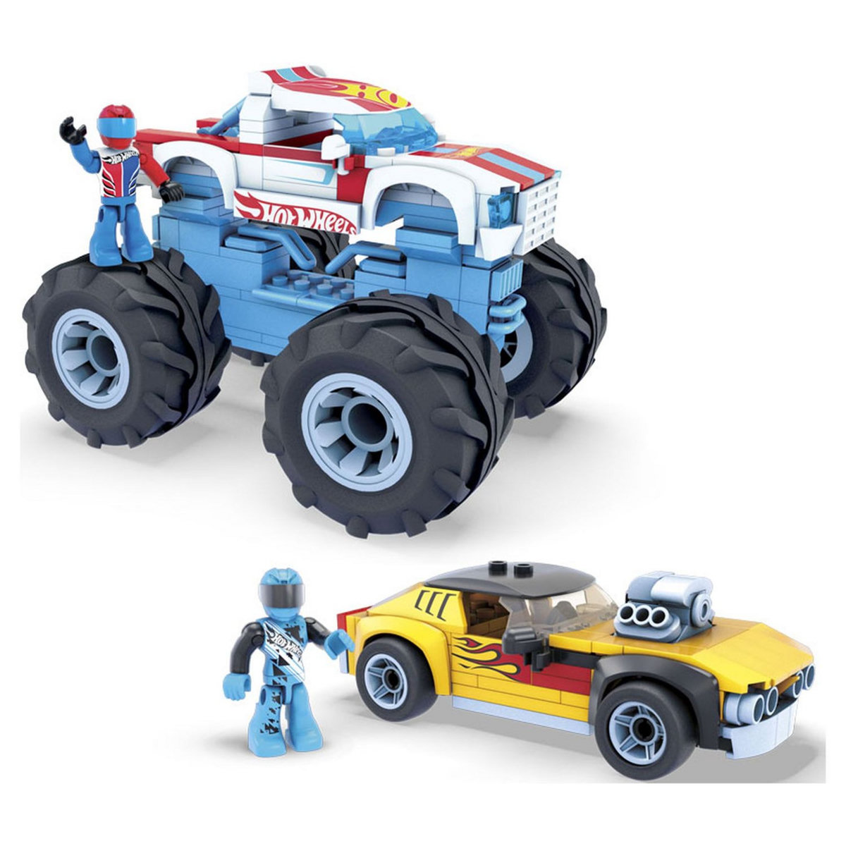 MEGA Méga Construx Rodger Dodger et véhicule de construction Hot Wheels