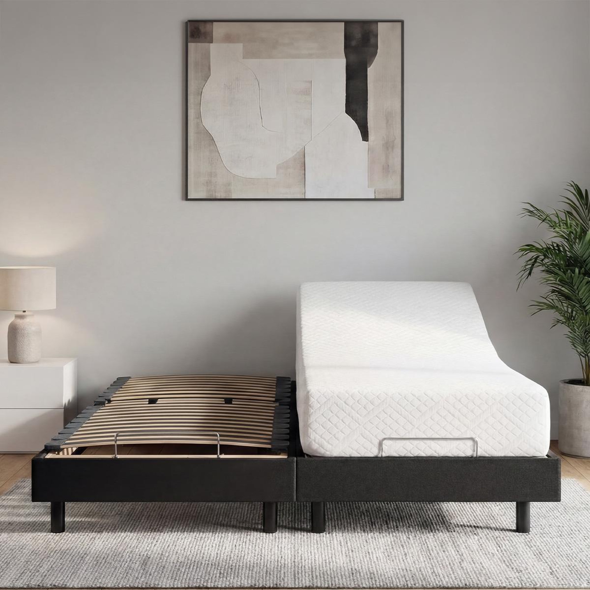 Voir la diapositive 2 : BELLECOUR Bellecour literie | ensemble flex | sommier électrique + matelas mémoire de forme