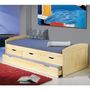 Voir la diapositive 3 : Paris Prix Lit Banquette Enfant Bois  Rob  90x200cm Naturel