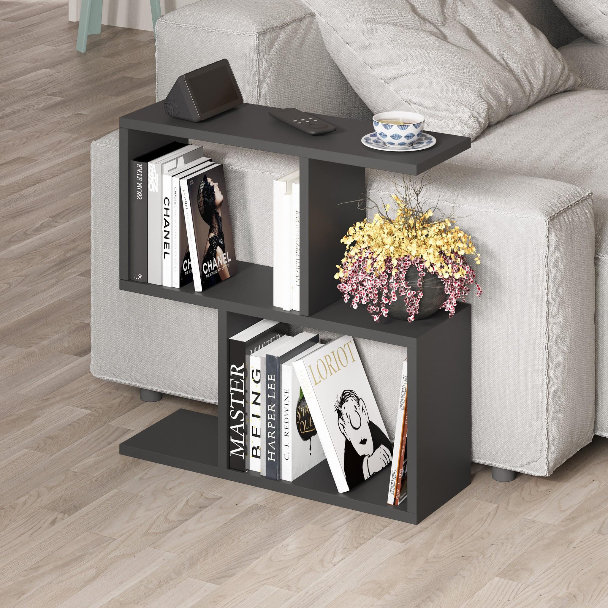 Voir la diapositive 2 : Habitat et Jardin Table d'appoint en bois  Homemania  - 60 x 20 x 60 cm - Noir