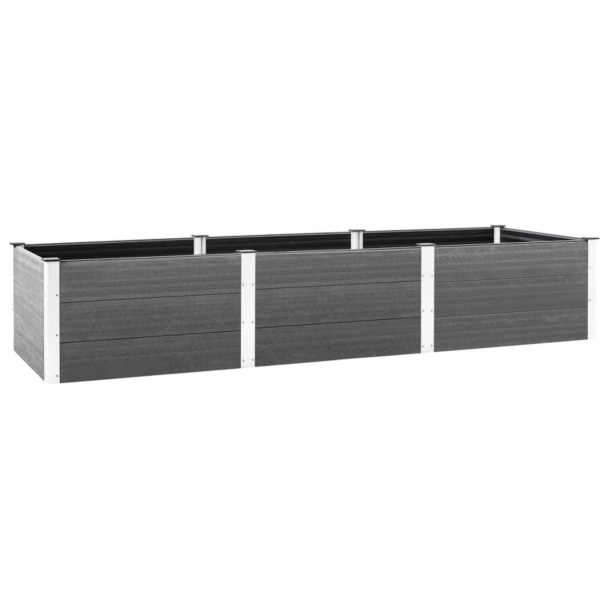 VIDAXL Lit sureleve de jardin Gris 300x100x54 cm WPC