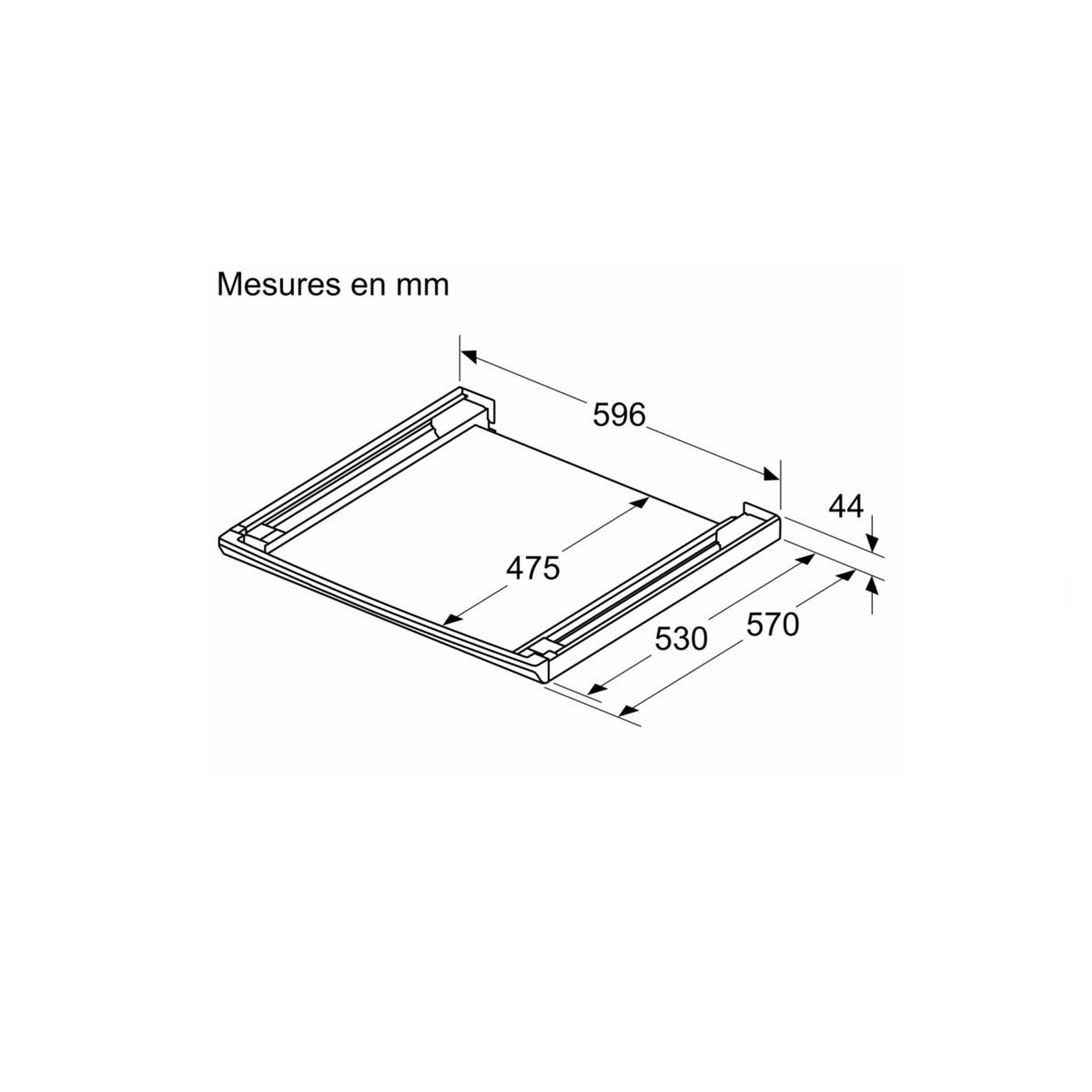 Voir la diapositive 2 : BOSCH Kit de superposition avec tablette blanc - wtz27500