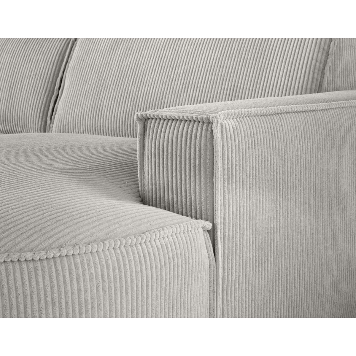 LISA DESIGN Spiaggia - canapé panoramique d'angle gauche - 7 places - en velours côtelé