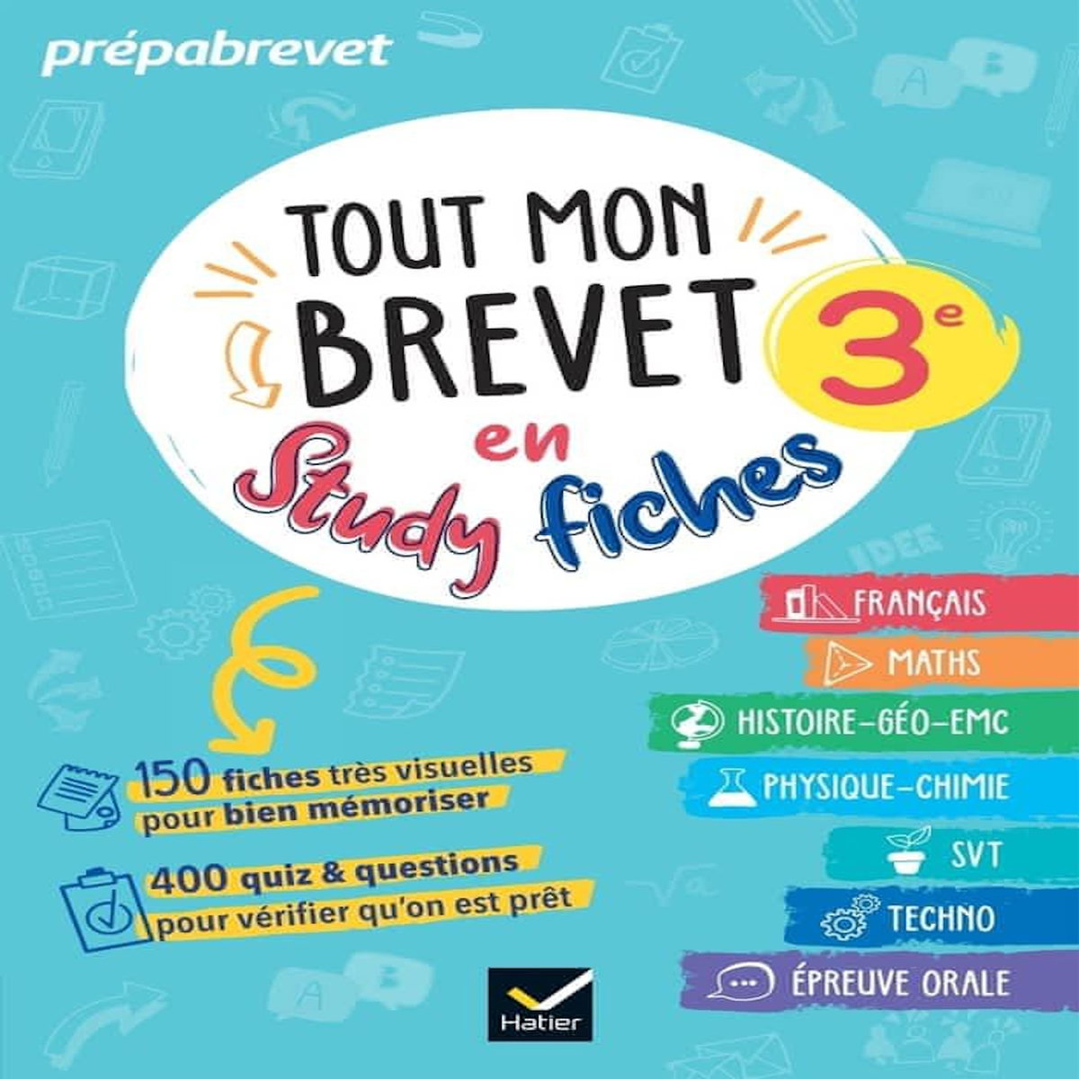 TOUT MON BREVET EN STUDY FICHES 3E, André Sophie