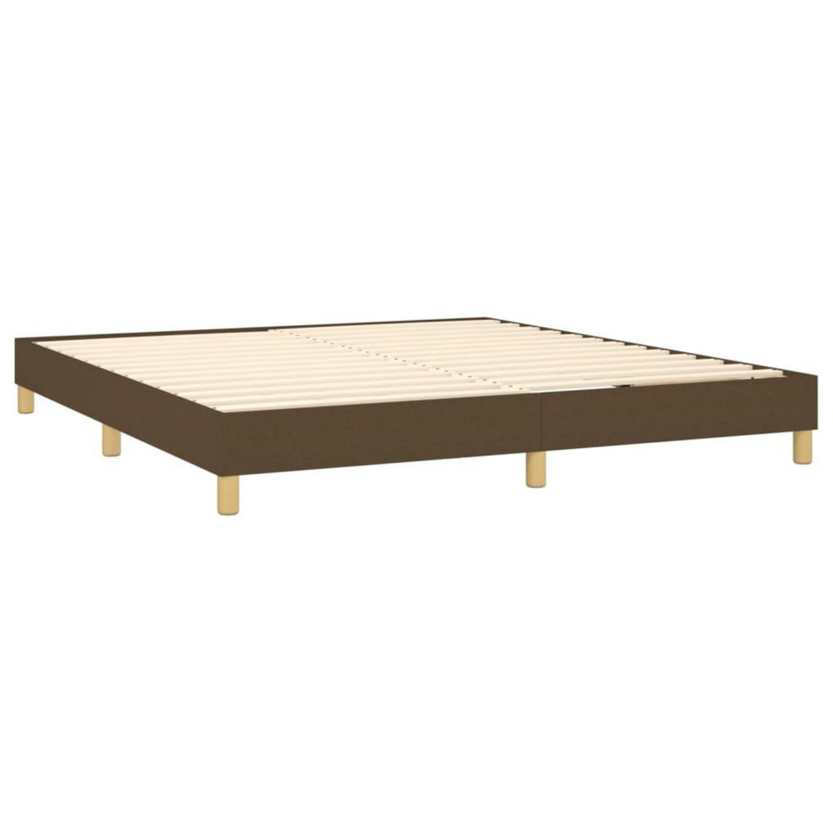 VIDAXL Cadre de lit sans matelas marron fonce 160x200 cm tissu