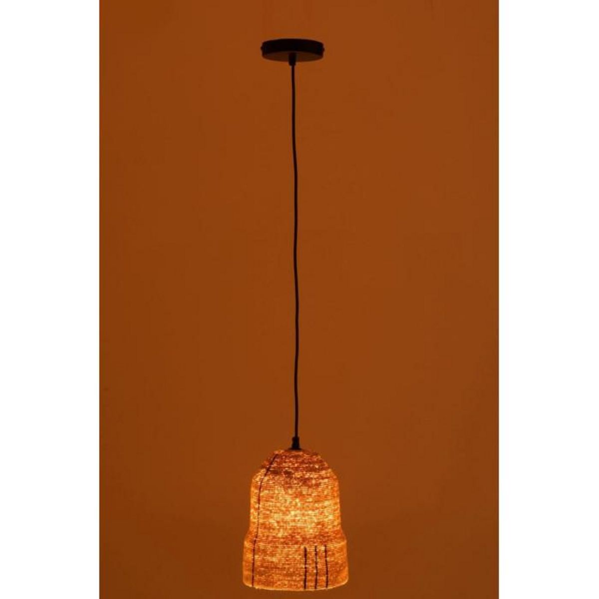 Paris Prix Lampe Suspension en Jonc  Lignes  26cm Naturel