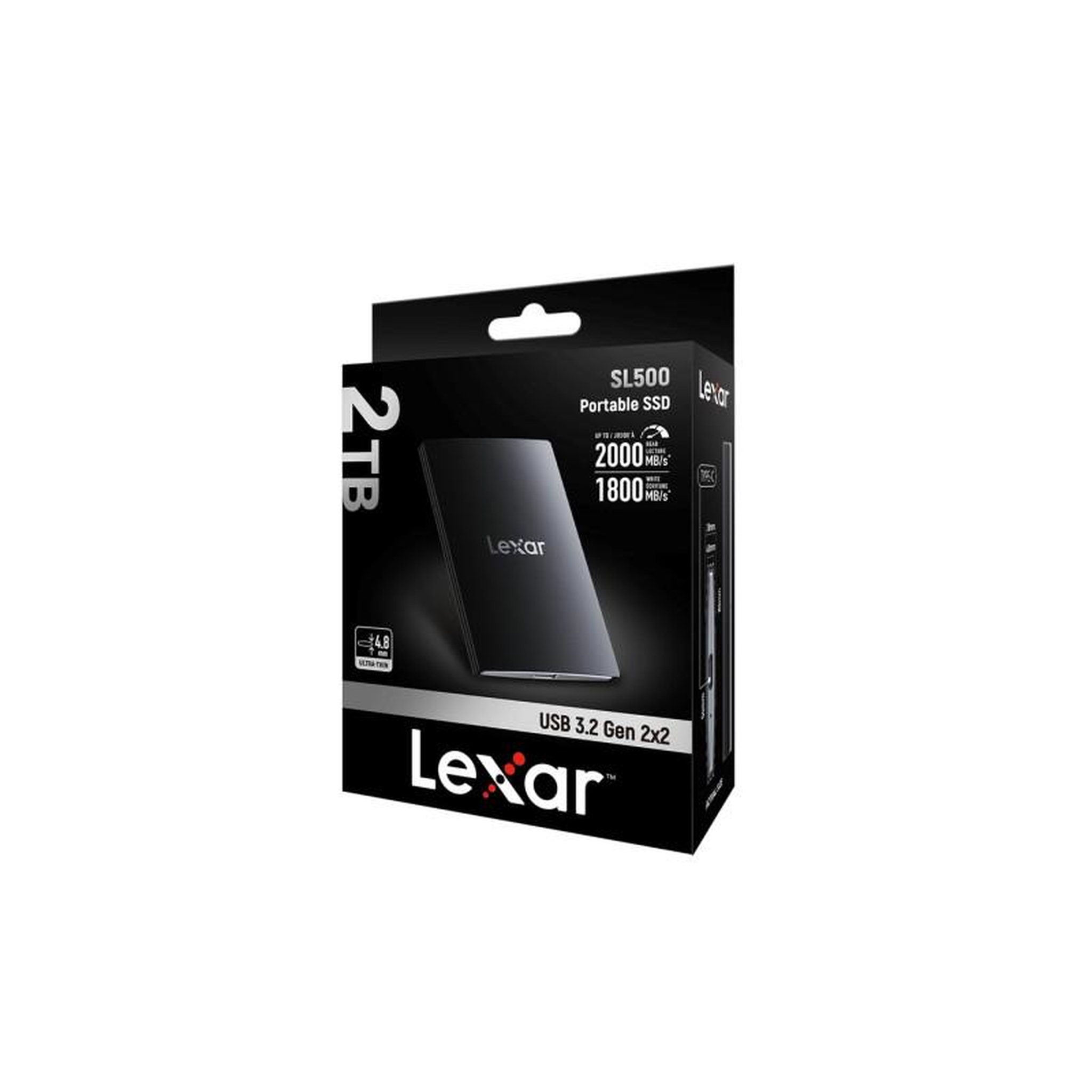 Voir la diapositive 3 : Lexar Disque dur externe Lexar SSD EXTERNE PORTABLE USB C SL500 2TO