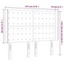 Voir la diapositive 6 : VIDAXL Tete de lit a LED Gris fonce 147x16x118/128 cm Tissu