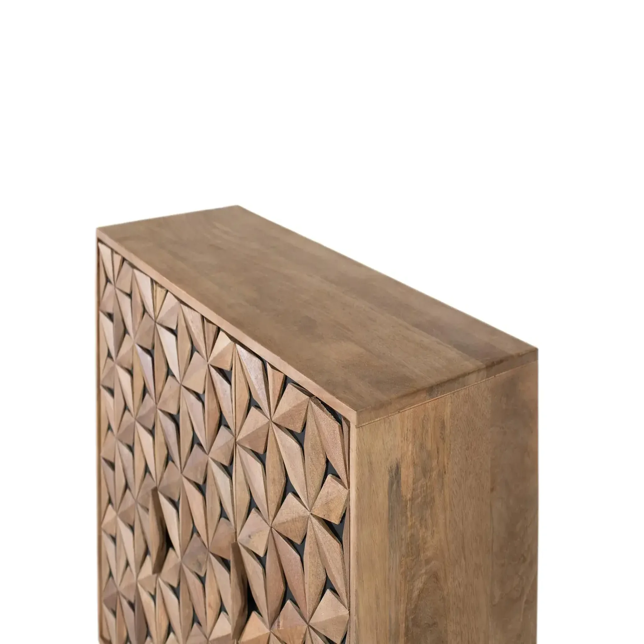 Voir la diapositive 3 : GINER Y COLOMER SL Buffet en bois de manguier 100cm style contemporain géométrique