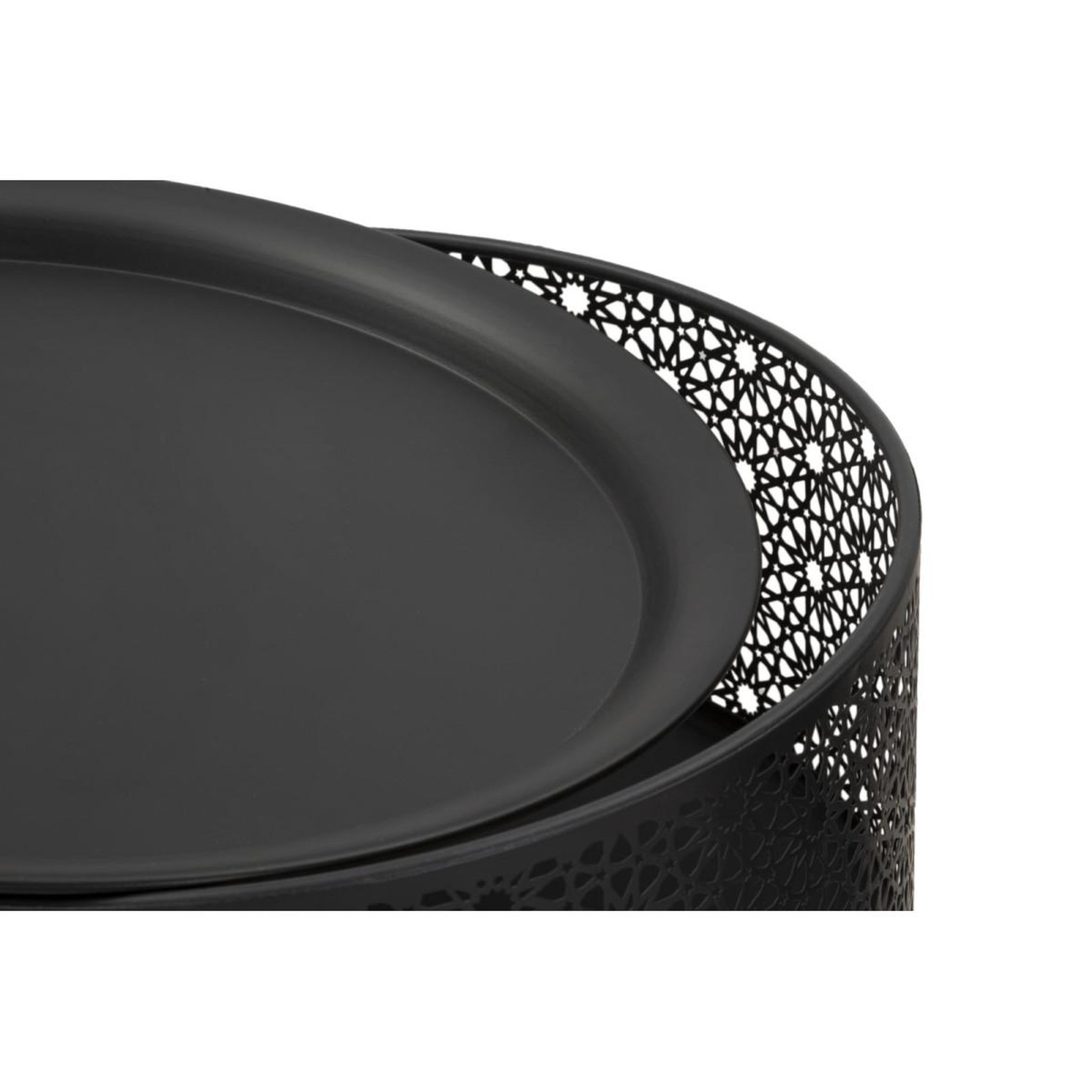 Voir la diapositive 3 : Paris Prix Table d'appoint avec rangement  blacky  65cm noir & or