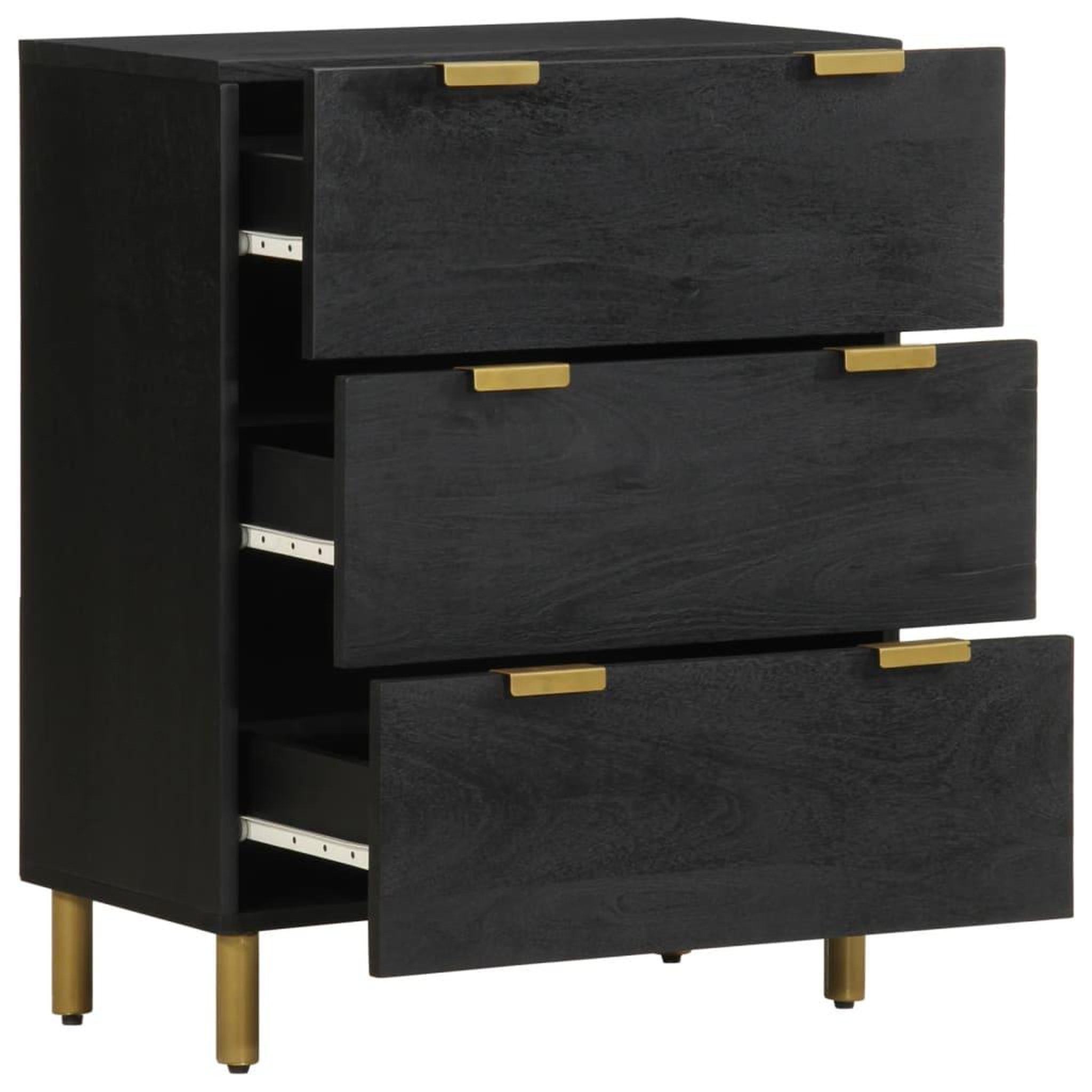 Voir la diapositive 3 : VIDAXL Buffets 2 pcs noir 60x33x75 cm bois d'ingenierie
