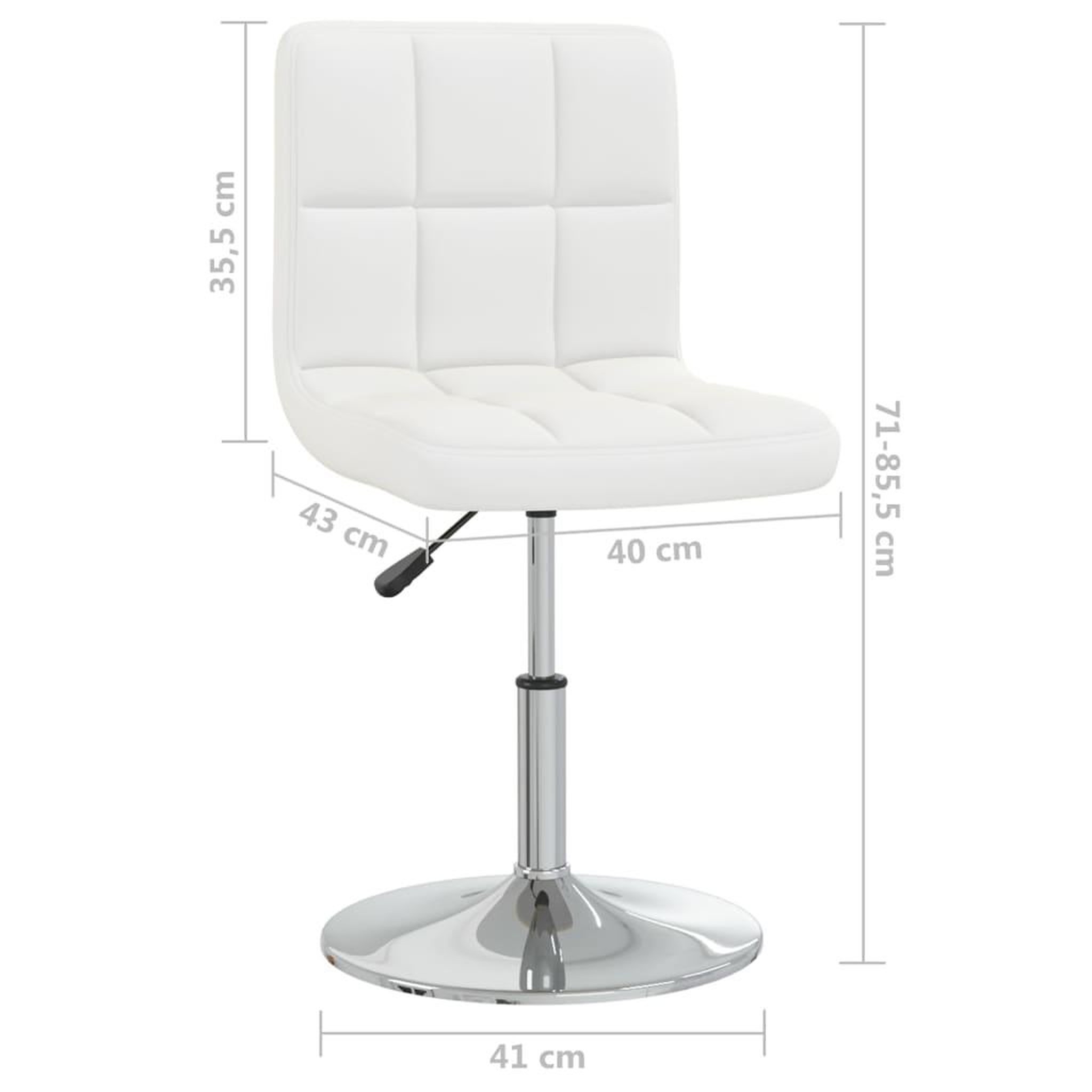 Voir la diapositive 6 : VIDAXL Tabouret de bar Blanc Similicuir