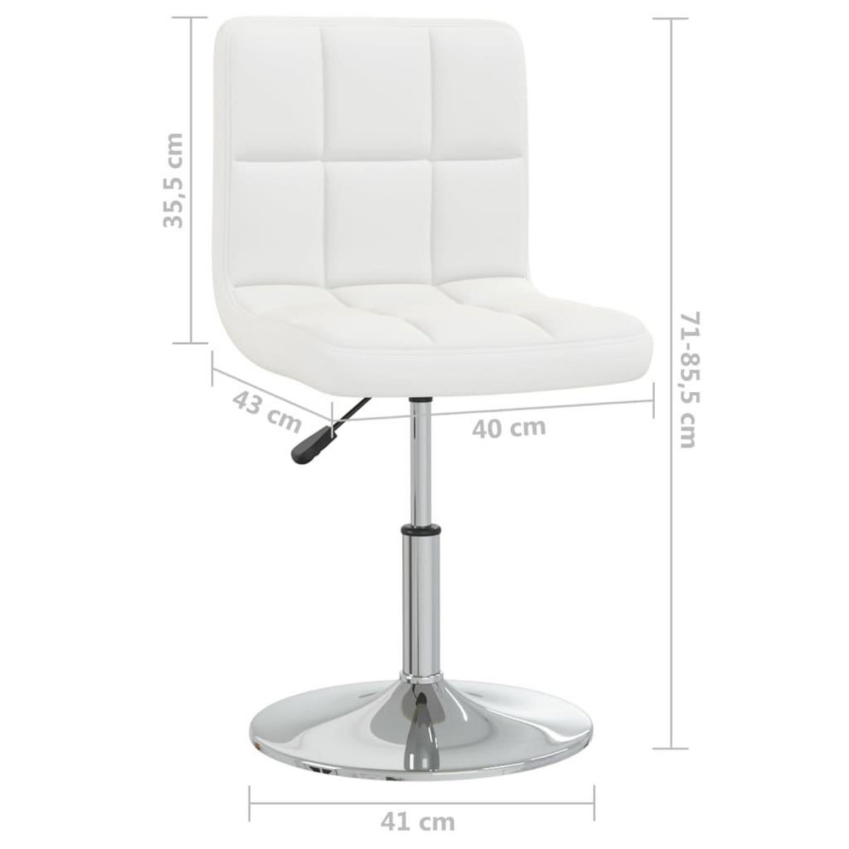 VIDAXL Tabouret de bar Blanc Similicuir