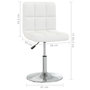 Voir la diapositive 6 : VIDAXL Tabouret de bar Blanc Similicuir