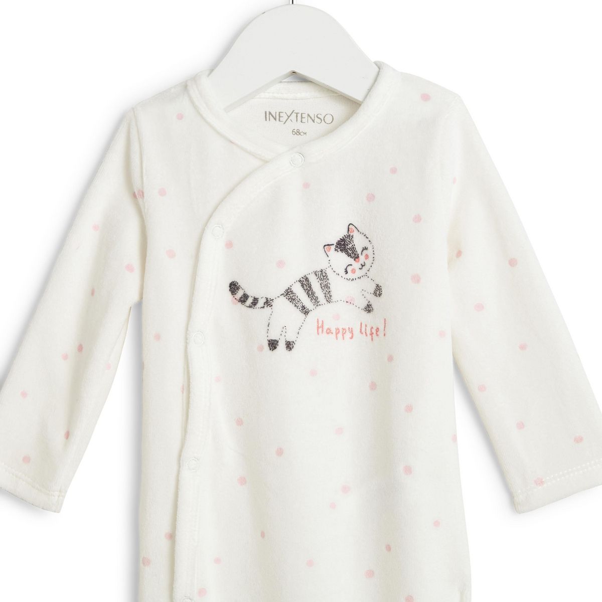 IN EXTENSO Dors bien de naissance velours bébé fille