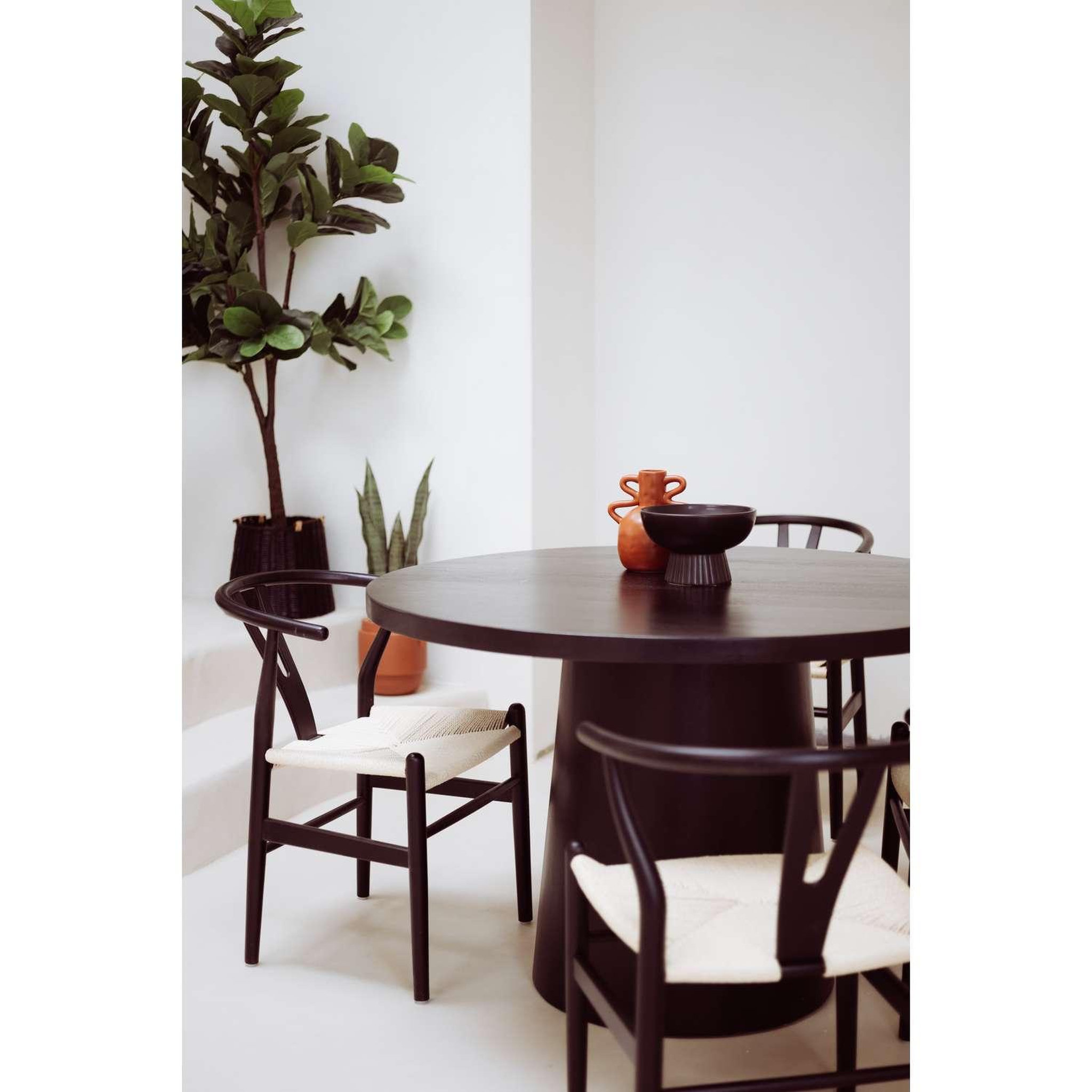 Voir la diapositive 6 : ATMOSPHERA Table à manger en bois pour 4 personnes boki - noir