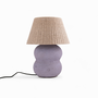 Voir la diapositive 1 : Rendez vous déco Lampe à poser en jute et papier mauve-Ida